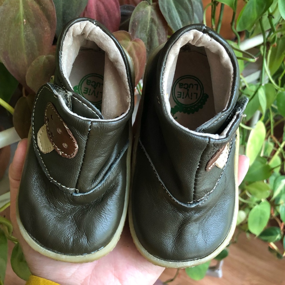 Livie and Luca Mushroom Leather Boots Rubber Sole Toddler size 5 - Picture 2 of 8